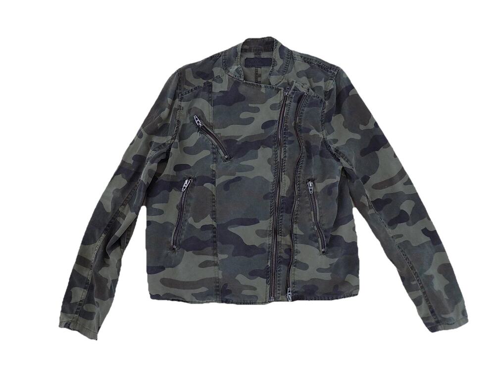 BLANK NYC green camouflage jacket moto military size Small - Picture 1 of 9